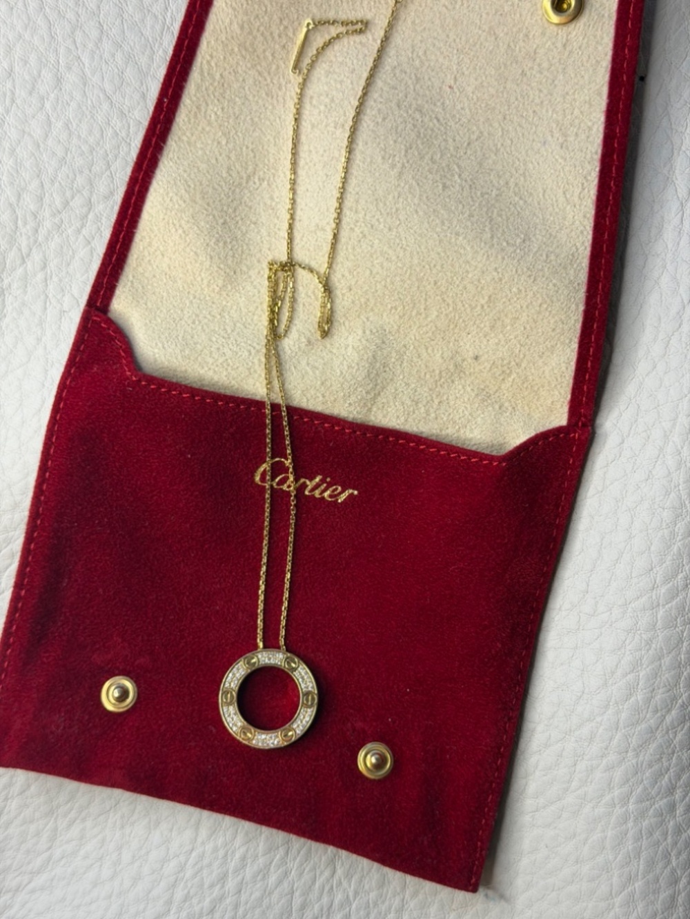 18k Yellow Gold Natural Diamonds Love Pendant